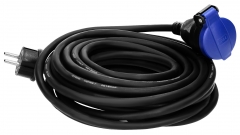 Netzkabel Schutzkontakt-Verlängerung, 20m, 3x1,5mm², IP44, schwarz X